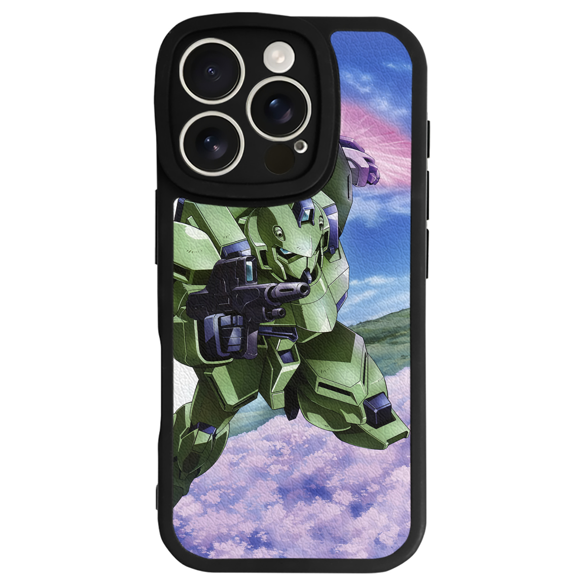 （画像用） 機動戦士ガンダム Mobile Suit Gundam 【iPhone 16シリーズ対応】シリコンスマホケース（レザー調） 材質：シリコン